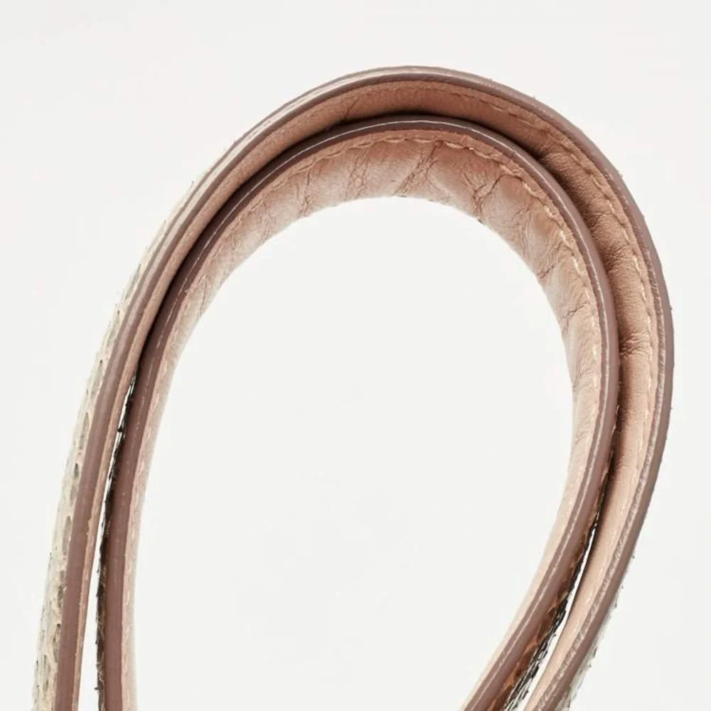 ❤️Authentic Bottega Veneta Salmon/Beige Intrecciato Leather and Snakeskin Tote❤️ - Picture 4 of 12